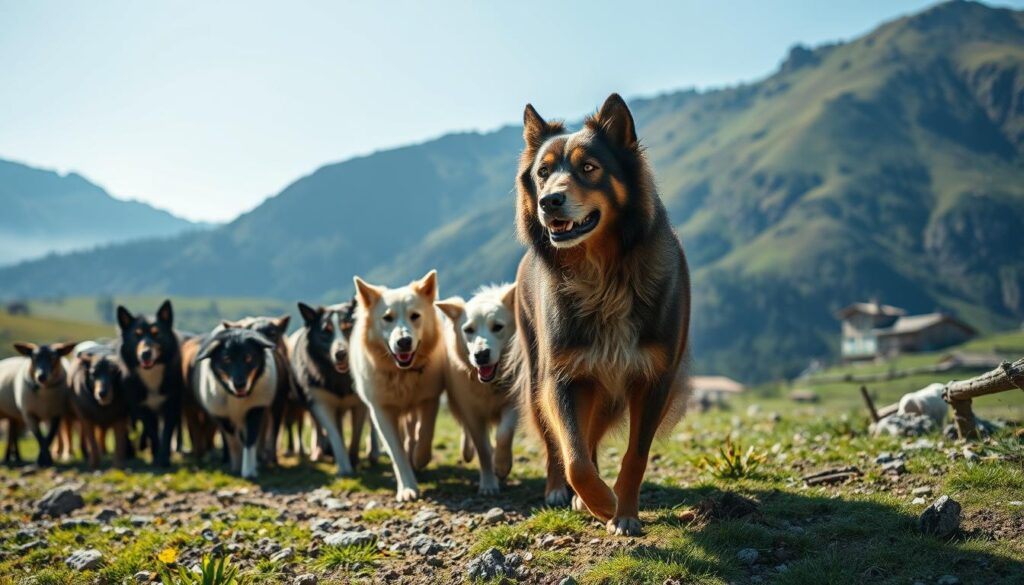 Arbeitsverhalten rumänischer Hirtenhunde